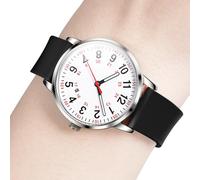 Nursing Watch - Waterproof Silicone Watches, Women’s Silicone Strap Nursing Watch, Easy Read, Casual Fashion 24 Hour Watches For Professionals Students Comfortable Alloy Design