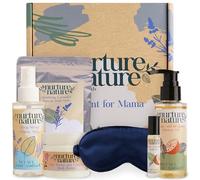 Nurture by Nature Regalos para mamá, Manteca corporal, Aceite de ducha, Roll-on de aceite esencial, Sales de baño de Epsom, Máscara de seda para los ojos, Nueva mamá, Regalo para el embarazo