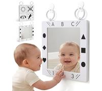 Nurture Smart Baby Mirror, Doctor Designed Large Crib, Floor Wall Mirror for Babies - High Sensory Toys for Babies - Promotes Vision and Brain Development - Crib Toys for Infants - Safe Tummy Time