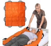 NurtureCare Almohadilla de cama de posicionamiento cómodo de 3 capas, 48 x 40 pulgadas, con asas reforzadas, tabla de transferencia lavable e impermeable para giro, hoja de transferencia de cuidado de