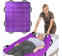 NurtureCare Almohadilla de cama mejorada de 3 capas de posicionamiento cómodo de 48 x 40 pulgadas con asas reforzadas, tabla de transferencia lavable e impermeable para giro, hoja de transferencia de