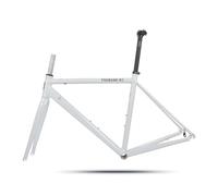 NURUGURE Cuadro de Bicicleta de Carretera 700C con Freno C/Freno de llanta, 47 cm, 50 cm y 53 cm, aleación de Aluminio, liberación rápida, QR de 100/130 mm, enrutamiento semiinterno, BSA BB68 mm.