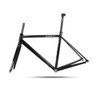 NURUGURE Cuadro de Bicicleta de Carretera 700C con Freno C/Freno de llanta, 47 cm, 50 cm y 53 cm, aleación de Aluminio, liberación rápida, QR de 100/130 mm, enrutamiento semiinterno, BSA BB68 mm.