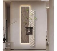 NURUGURE Decoración de Pared 3D con iluminación LED y jarrón de Cristal para Pasillo, Entrada, vestíbulo, Escalera, Oficina y Cocina