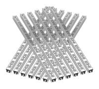 NURUGURE Kit de Drenaje de Canal Delgado de Acero Inoxidable, Paquete de 4 a 12 Unidades, 2 Pulgadas x 4 Pulgadas, con Rejilla extraíble para canalización de Garaje, Patio y jardín