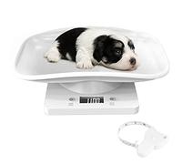 Nuscen Digital Pet Scale,10KG Kitchen Food Scale,Báscula Digital para Mascota,con cinta métrica,unidad g/ml/oz/lb.oz conversión, para gatos recién nacidos, perros, hámsters precisión en ± 1 gramo