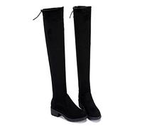 NUSGEAR 2021 Botas de tacon bajo Mujer Fiesta Zapatos Mujer Otoño Invierno Botas de Nieve Botines Moda Cómodos Faux Delgado Botas altas Tacon Tobillo caliente Botas de Agua terciopelo fino Mujer
