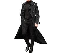 NUSGEAR 2022 Abrigo hombre invierno, Sobretodo Botón de Manga Larga Gabardina de Color sólido Abrigo Super largo Moda Slim-fit Elegant caliente Chaquetas solapa parka invierno Outwear traje