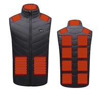 NUSGEAR 2022 Chaleco Calentado Ligero Chaleco Calentador Eléctrico con Batería USB, Unisexo, Chaleco caliente Térmico con 13 Almohadillas Térmicas, Chaleco Calefactable Lavable al Aire Libre invierno