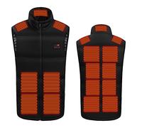NUSGEAR 2022 Chaleco Calentado Ligero Chaleco Calentador Eléctrico con Batería USB, Unisexo, Chaleco caliente Térmico con 9 Almohadillas Térmicas, Chaleco Calefactable Lavable al Aire Libre invierno