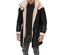 NUSGEAR 2022 Chaqueta de Cuero Hombres Otoño Invierno Chaqueta de Cuero béisbol PU Abrigo largo Moda forro de felpa gruesa Chaqueta bombardero Impermeable a Prueba de Viento Ropa de moto Talla grande