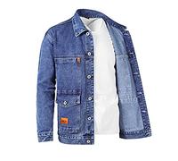 NUSGEAR 2022 Chaqueta de vaquera Hombre Moda Casual Capa de los Hombres Invierno otoño Abrigo de mezclilla Top Mens Suelto Chaqueta Cardigan caliente múltiples bolsillos sudadera outwear