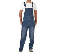 NUSGEAR 2022 Peto Jeans Monos Hombres, Denim Jeans Moda Bib Overoles Pantalón Vaqueros de Mono Pantalones de Bolsillo Rotos Mezclilla Jumpsuit Casual Overall Dungarees de Trabajo