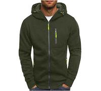 NUSGEAR 2022 Sudaderas con Capucha Hombre, Cardigan Manga Larga otoño Invierno Cremallera Moda Chaqueta Deportivo Abrigo Casual Camisas Top chándales Hombres Color sólido Sudaderas