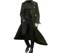 NUSGEAR 2023 Abrigo Hombre Invierno Botones de Manga Larga Gabardina Abrigo largo Moda lujo Slim fit Chaqueta Elegant Rompevientos caliente Chaquetas Blazer Parka Outwear traje