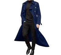 NUSGEAR 2023 Abrigo Hombre Invierno Botones de Manga Larga Gabardina Abrigo largo Moda lujo Slim fit Chaqueta Elegant Rompevientos caliente Chaquetas Blazer Parka Outwear traje