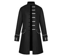 NUSGEAR 2023 Abrigo Hombre otoño Invierno Esmoquin Vintage Retro Abrigo largo medieval Chaqueta Steampunk Elegant gótico Disfraces Blazer Traje victoriana cosplay carnaval Halloween Parka