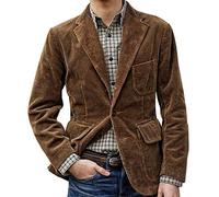 NUSGEAR 2023 Blazer hombre Pana Traje Chaqueta Abrigo Color sólido otoño invierno Casual Moda Botones Fiesta Manga Larga Blazer Slim fit Elegant Clásica Rompevientos Negocios Cómodo Outwear parka