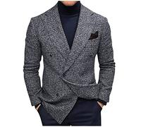 NUSGEAR 2023 Blazer hombre Traje Chaqueta Abrigo otoño invierno Botón Fiesta Manga Larga Moda Casual Slim fit Elegant Clásica Rompevientos Negocios cuadros Cómodo Outwear parka Talla grande