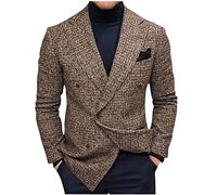 NUSGEAR 2023 Blazer hombre Traje Chaqueta Abrigo otoño invierno Botón Fiesta Manga Larga Moda Casual Slim fit Elegant Clásica Rompevientos Negocios cuadros Cómodo Outwear parka Talla grande