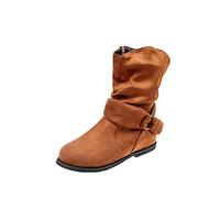 NUSGEAR 2023 Botines Ante Mujer Zapatos Botas planas Moda Casual Otoño Invierno clásico Comodos Elegante Botas de Nieve Antideslizante caliente Boots cremallera vintage fiesta Zapatos
