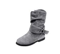 NUSGEAR 2023 Botines Ante Mujer Zapatos Botas planas Moda Casual Otoño Invierno clásico Comodos Elegante Botas de Nieve Antideslizante caliente Boots cremallera vintage fiesta Zapatos