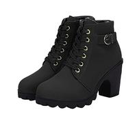 NUSGEAR 2023 Botines Mujer Zapatos Botas de tacón altas Moda Casual Otoño Invierno clásico Elegante Botas de Nieve Comodos Antideslizante caliente Boots cremallera vintage fiesta Zapatos