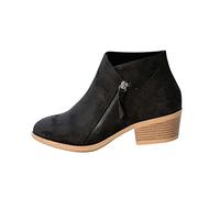 NUSGEAR 2023 Botines Mujer Zapatos Botas de tacón bajo Moda Casual Otoño Invierno clásico ante Elegante Botas de Nieve Comodos Antideslizante caliente Boots vintage fiesta Zapatos