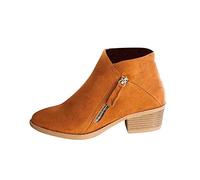 NUSGEAR 2023 Botines Mujer Zapatos Botas de tacón bajo Moda Casual Otoño Invierno clásico ante Elegante Botas de Nieve Comodos Antideslizante caliente Boots vintage fiesta Zapatos