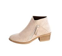 NUSGEAR 2023 Botines Mujer Zapatos Botas de tacón bajo Moda Casual Otoño Invierno clásico ante Elegante Botas de Nieve Comodos Antideslizante caliente Boots vintage fiesta Zapatos