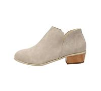 NUSGEAR 2023 Botines Mujer Zapatos Botas de tacón bajo Moda Otoño Invierno clásico Elegante ante Botas de Nieve Comodos Casual Antideslizante cálida Boots vintage fiesta Zapatos