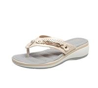 NUSGEAR 2023 Chanclas Mujer Moda Ortopedicas Comodas Soporte del Arco Verano Cool Playa Piscina Ligera Casual Abierta Sandalias de Dedo Plataforma PU Piel Antideslizante Flip Flop Chancletas