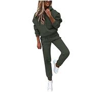 NUSGEAR 2023 Chandal Mujer Completo otoño invierno 2pc Deportivo Tracksuit Sudaderas con capucha y pantalones Jersey Conjunto Suelto Traje Casual Moda Color sólido Jogging Chándal