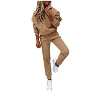 NUSGEAR 2023 Chandal Mujer Completo otoño invierno 2pc Deportivo Tracksuit Sudaderas con capucha y pantalones Jersey Conjunto Suelto Traje Casual Moda Color sólido Jogging Chándal