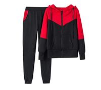 NUSGEAR 2023 Chandal Mujer Completo otoño invierno 2pc Patchwork Deportivo Tracksuit Chaqueta con capucha y pantalones Sudaderas Cremallera Conjunto Traje Casual Moda Jogging Chándal
