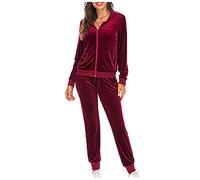 NUSGEAR 2023 Chandal Mujer Completo otoño invierno 2pc Patchwork Deportivo Tracksuit Terciopelo chaqueta con capucha y pantalones Sudaderas Cremallera Conjunto Traje Moda Casual Jogging Chándal