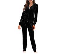 NUSGEAR 2023 Chandal Mujer Completo otoño invierno 2pc Patchwork Deportivo Tracksuit Terciopelo chaqueta con capucha y pantalones Sudaderas Cremallera Conjunto Traje Moda Casual Jogging Chándal