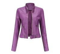 NUSGEAR 2023 Chaqueta cuero Mujer otoño Primavera PU Cardigan Manga Larga cremalleras Cazadora Moda casual Punk Abrigo Slim Fit motocicleta Bomber Chaqueta Bolsillos Capa Parka Jacket Outwear