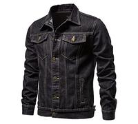 NUSGEAR 2023 Chaqueta vaquero Hombre Otoño Invierno Manga larga Abrigo mezclilla Moda Casual Slim Fit Cardigan trabajo caliente Informal Denim Outwear color sólido Tops