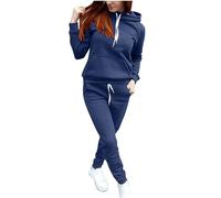 NUSGEAR 2023 Conjunto Dos Piezas Mujer Casual Sudadera con capucha y Pantalones otoño Deportivo Jogging Traje Chaqueta Cremallera manga larga Slim Fit Cómodo Conjunto Moda Color sólido Chandal Mujer