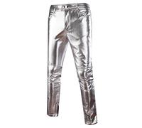 NUSGEAR 2023 Pantalones cuero Hombre Deportivos Pantalones Casual Moda Club Brillante PU Pants Jogging Pantalon Slim Fit Gótico punk Pantalones Largo Otoño Pantalones