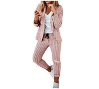 NUSGEAR 2023 Traje de 2 Piezas Mujer Moda Blazer y Pantalones largo Otoño invierno Slim Fit Oficina Negocios Elegante Fiesta Cena Casual color sólido Traje Basic Chaqueta abrigo cómodo Conjunto