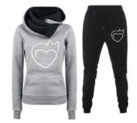 NUSGEAR 2024 Chándal Mujer 2 Piezas Conjunto Sudadera con Capucha y Pantalón Completo Manga Larga Primavera Otoño Invierno Original Divertido Estampado Ropa de Deportivo Fitness gym Jogging