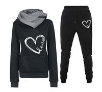 NUSGEAR 2024 Chándal Mujer 2 Piezas Conjunto Sudadera con Capucha y Pantalón Completo Manga Larga Primavera Otoño Invierno Original Divertido Estampado Ropa de Deportivo Fitness gym Jogging