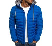 NUSGEAR Abrigo con capucha Hombre Invierno Chaqueta Casual Acolchado Cazadora Algodón Moda Chaqueta Cardigan Caliente Sudadera Outwear Cálido parka plumas Deportivo Tops Talla grande 2024