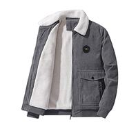 NUSGEAR Abrigo con Capucha Hombre Invierno Chaqueta Pana Casual Algodón Capa Moda Solapa Cardigan Gruesa Forro de Felpa Caliente Informal Outwear Botones Sudadera Deportivo Tops Talla Grande