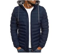 NUSGEAR Abrigo con Capucha Hombre Invierno, Chaquetas de Algodón Acolchado Chaqueta Cremallera Casual Moda Deportiva Jacket Outwear Sudadera Plumas Caliente Cazadoras Calor Grueso Parka