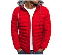 NUSGEAR Abrigo con Capucha Hombre Invierno, Chaquetas de Algodón Acolchado Chaqueta Cremallera Casual Moda Deportiva Jacket Outwear Sudadera Plumas Caliente Cazadoras Calor Grueso Parka