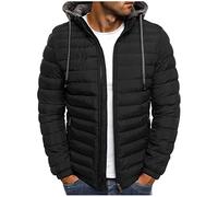 NUSGEAR Abrigo con Capucha Hombre Invierno, Chaquetas de Algodón Acolchado Chaqueta Cremallera Casual Moda Deportiva Jacket Outwear Sudadera Plumas Caliente Cazadoras Calor Grueso Parka