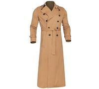 NUSGEAR Abrigo hombre invierno, Moda Sobretodo Botón de Manga Larga Gabardina de Color sólido Abrigo extra largo Slim fit Cortavientos Elegant caliente Chaquetas parka Blazer Outwear traje 2024